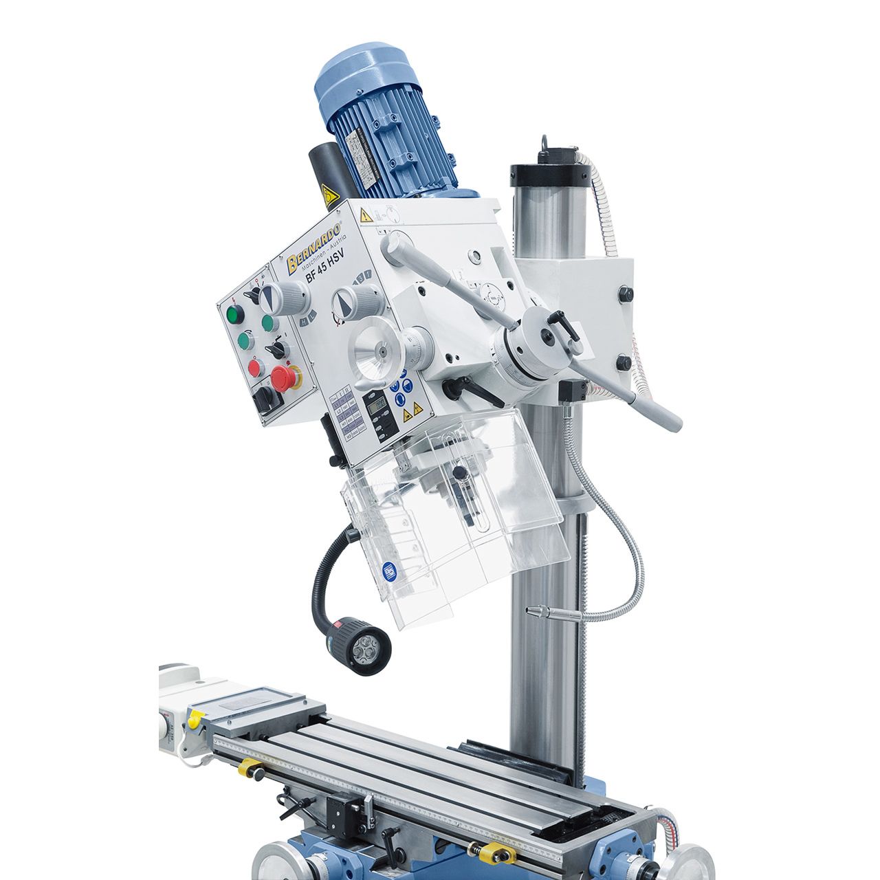 Bohr- und Fräsmaschine BF 45 HSV mit x-Achsenvorschub