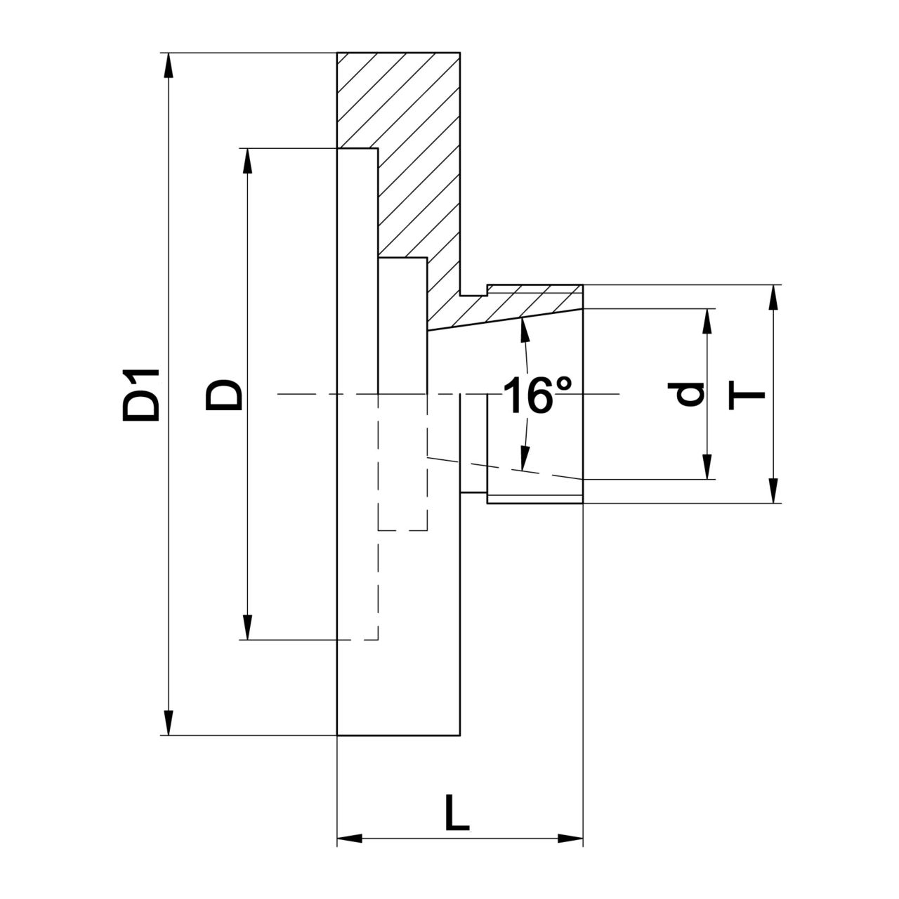 Spannzangenfutter ER 25 - D 100