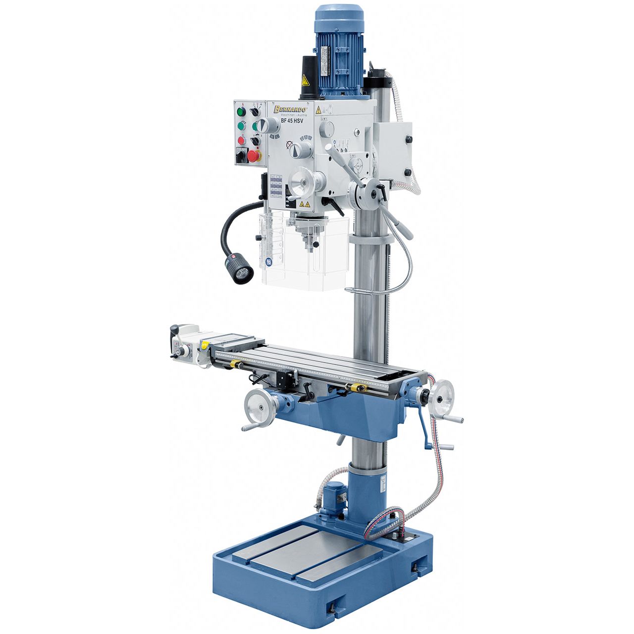 Bohr- und Fräsmaschine BF 45 HSV mit x-Achsenvorschub