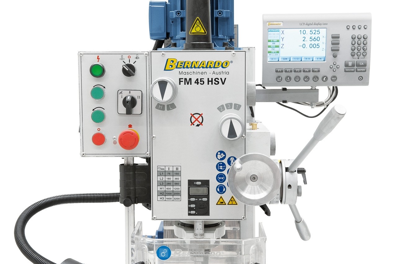 Bohr- und Fräsmaschine FM 45 HSV inkl. 3-Achs-Digitalanzeige