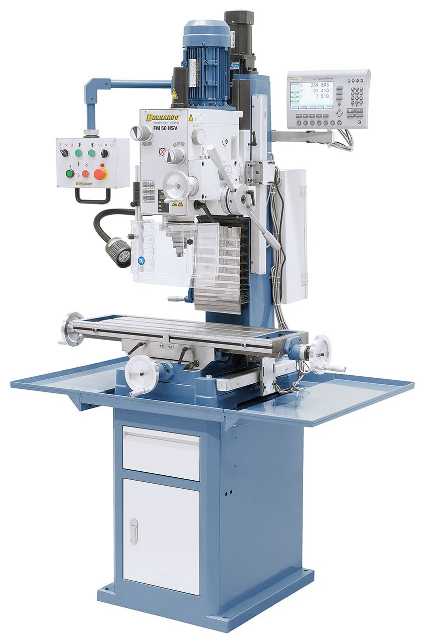 Bohr- und Fräsmaschine FM 50 HSV inkl. 3-Achs-Digitalanzeige