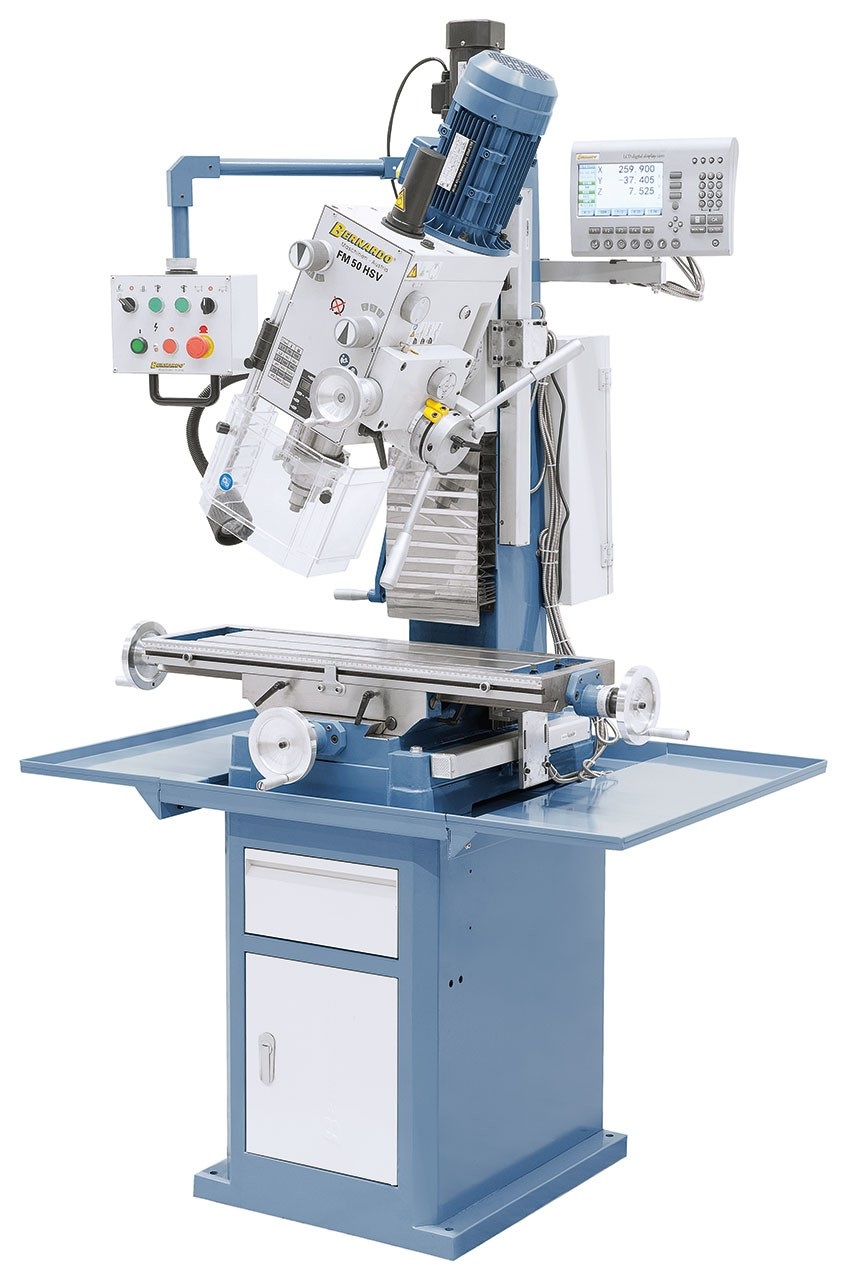 Bohr- und Fräsmaschine FM 50 HSV inkl. 3-Achs-Digitalanzeige