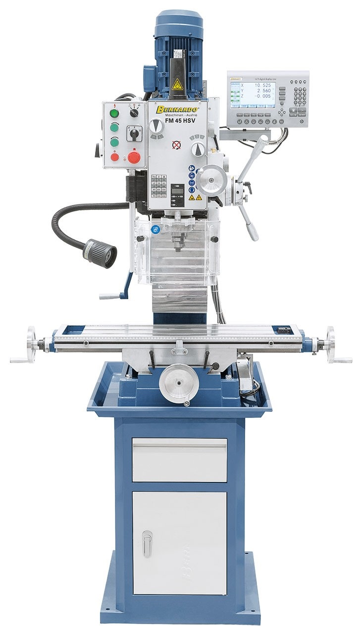 Bohr- und Fräsmaschine FM 45 HSV inkl. 3-Achs-Digitalanzeige