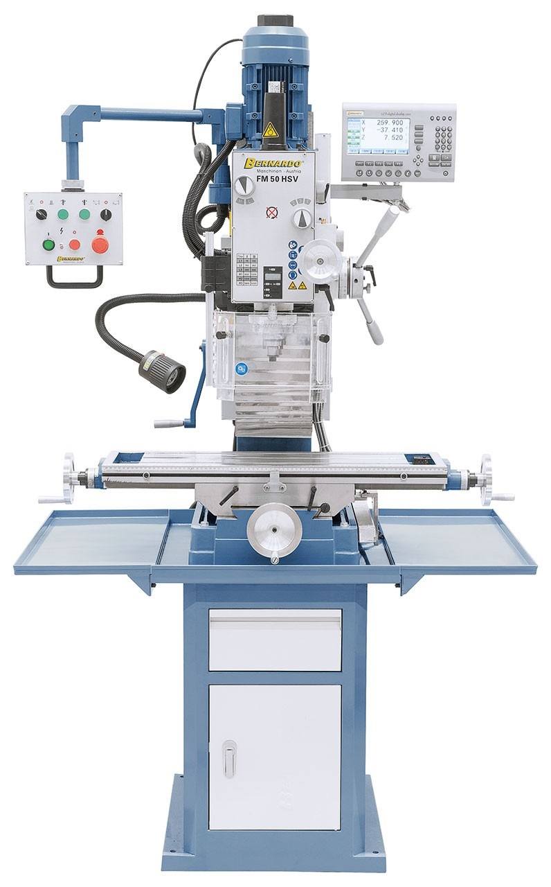 Bohr- und Fräsmaschine FM 50 HSV inkl. 3-Achs-Digitalanzeige