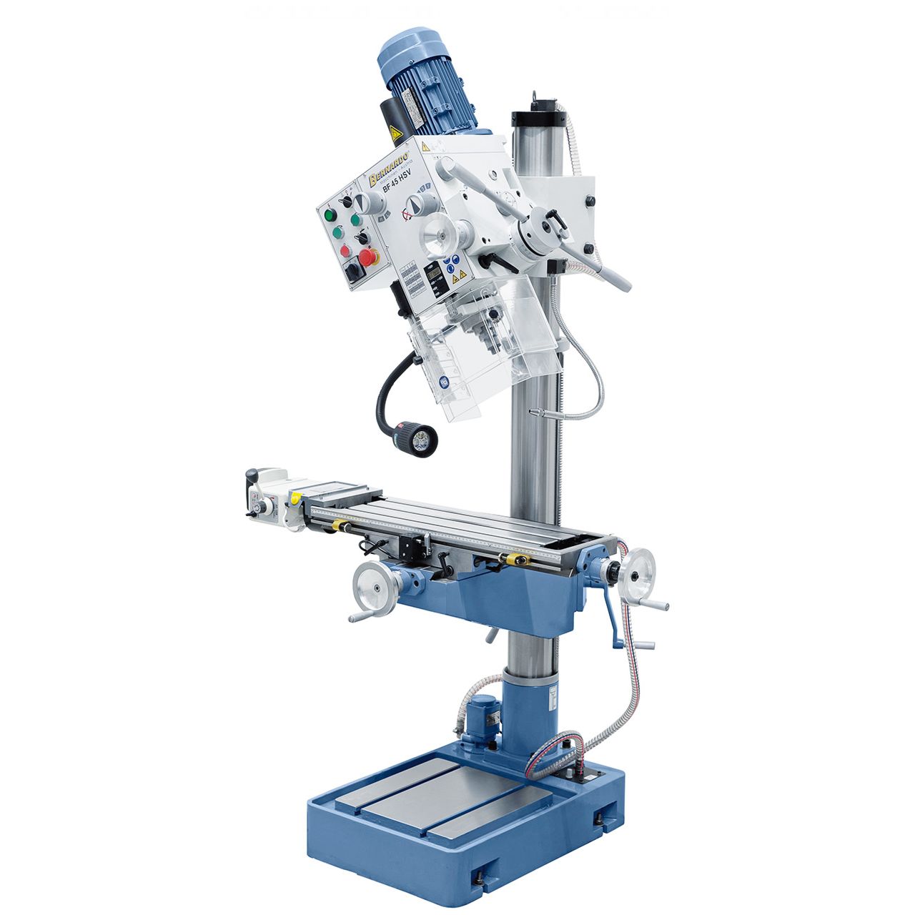 Bohr- und Fräsmaschine BF 45 HSV mit x-Achsenvorschub