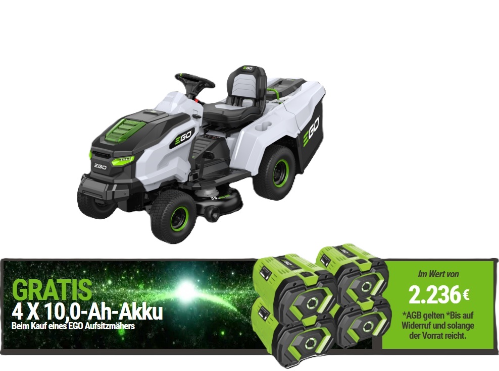 EGO Akku-Rasentraktor TR3801E-B KIT