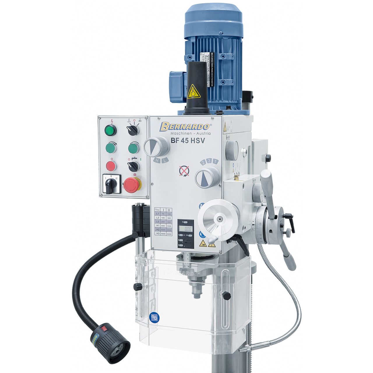 Bohr- und Fräsmaschine BF 45 HSV mit x-Achsenvorschub